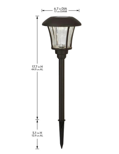 Lighteme Solar-Wegeleuchte, LED, Landschaft, 10 Lumen, Bronze (8er-Pack) 