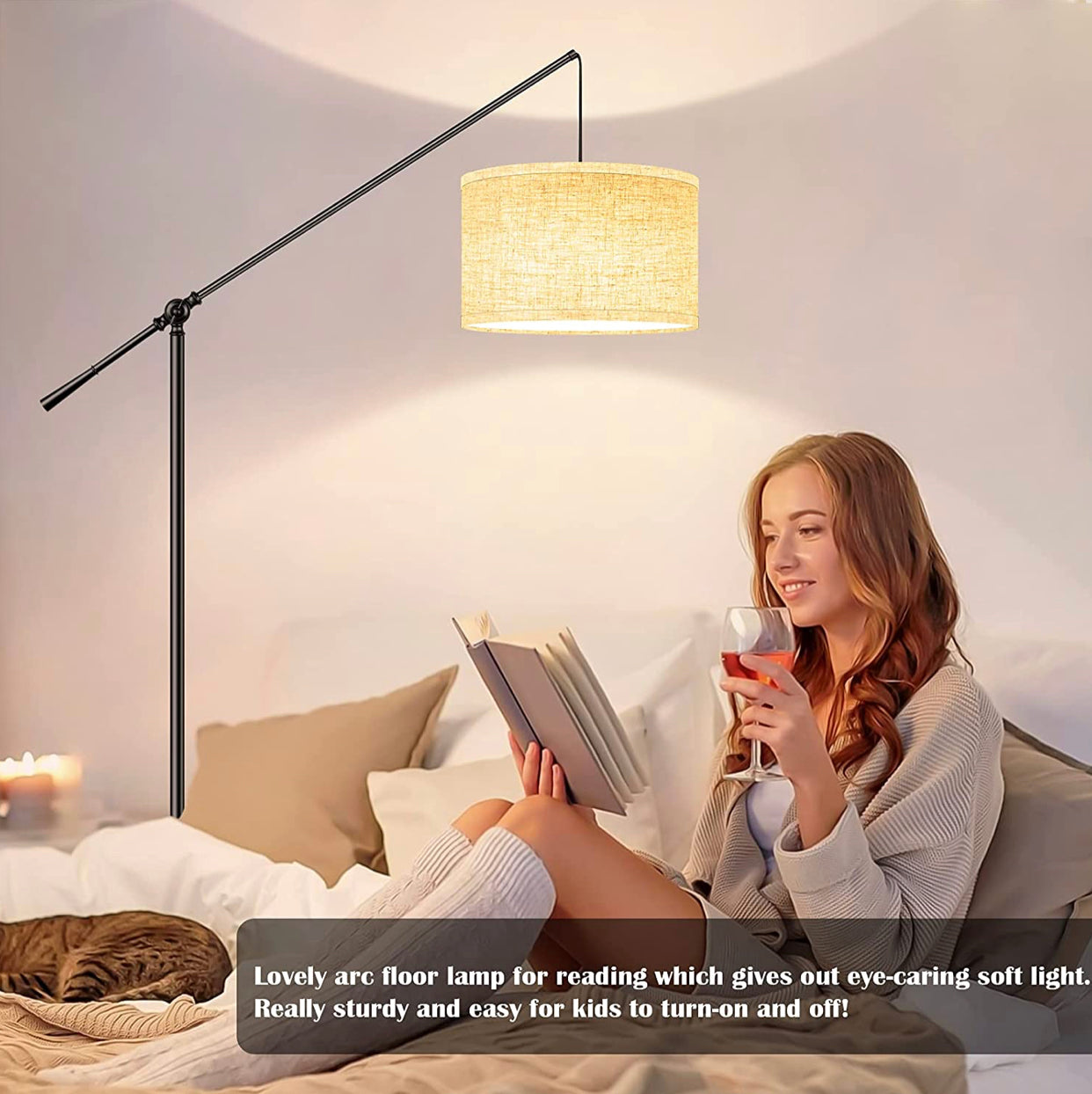 Lighteme Arc Floor Lamp Hang - Large - with LED Bulb