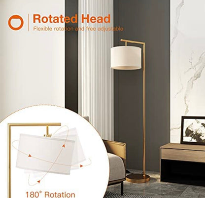Lighteme Modern Floor Lamp, Classic Standing Lamp Reading Standing Light for Bedroom Living Room with LED Bulb