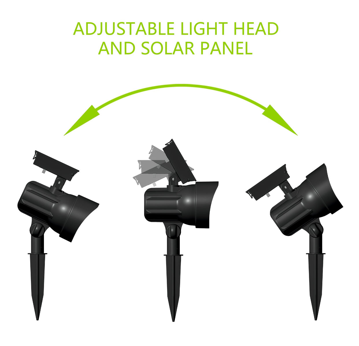 (5-Pack) Lighteme 50 Lumen Solar Outdoor Landscape Spot Light, Black