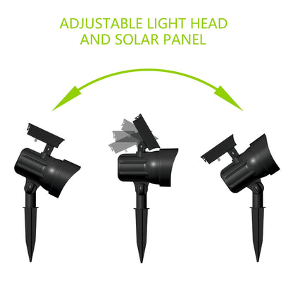 (5-Pack) Lighteme 50 Lumen Solar Outdoor Landscape Spot Light, Black