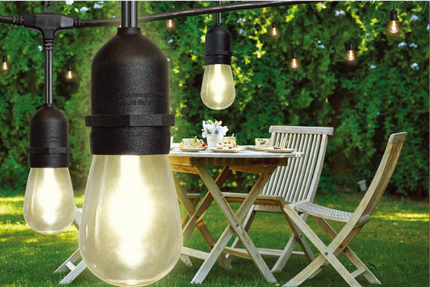Lighteme 24 Ft. Waterproof LED String Light, 12 bulbs Plug-In
