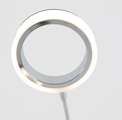 Lighteme Optical LED Integrated Floor Lamp Light Fixture, Chrome