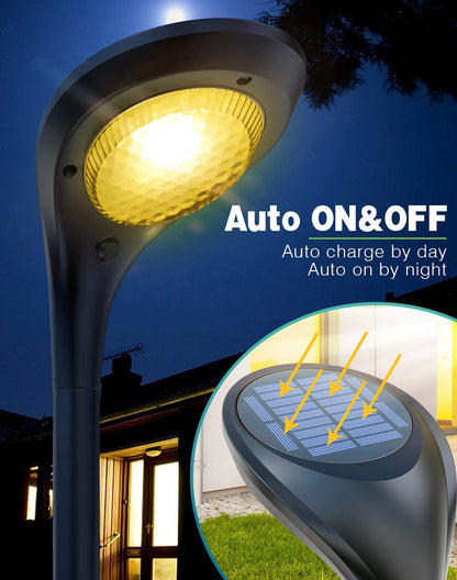 Lighteme Solar Pathway Lights, 4-Pack Color Glow LED Landscape Lighting-20 Lumen
