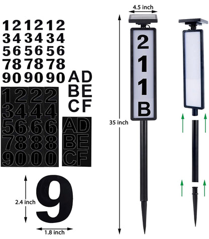 Lighteme Solar Lighted House Address Numbers Sign,25 Lumen Five Digit