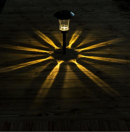 Lighteme Solar LED Large Outdoor Pathway Lights - 8 Pack- Oil Rubbed Bronze