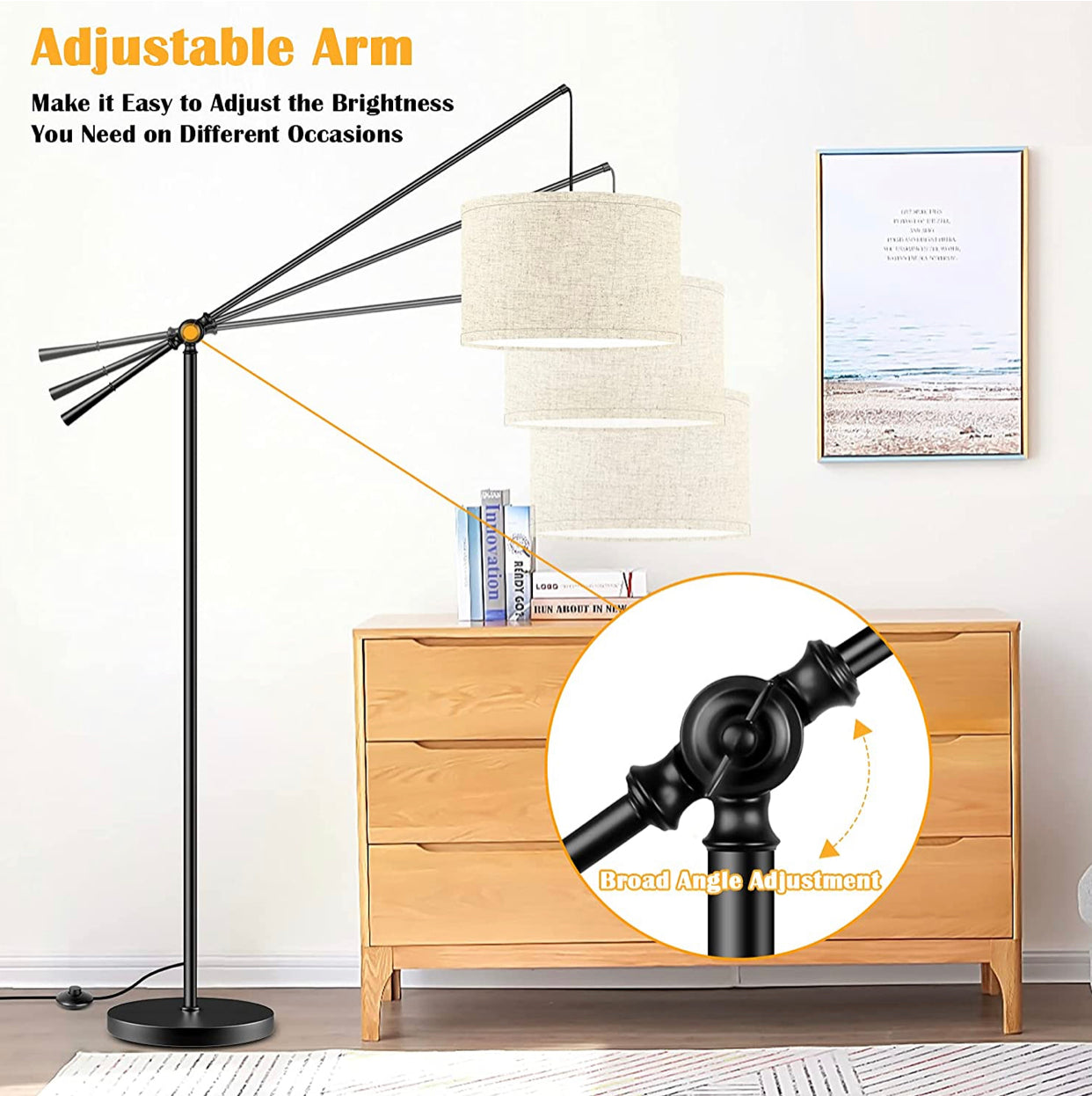 Lighteme Arc Floor Lamp Hang - Large - with LED Bulb