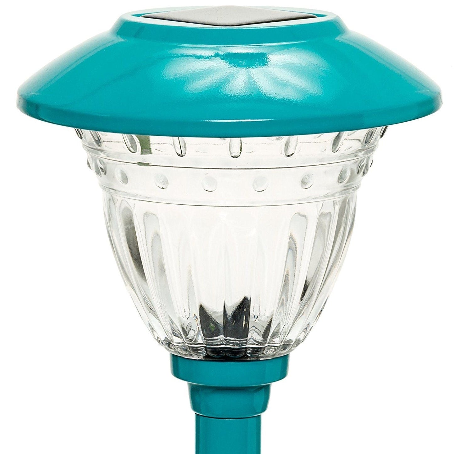 Lighteme 10 Pack Solar Pathway LED Lights Outdoor-Stainless Steel ( Turquoise )
