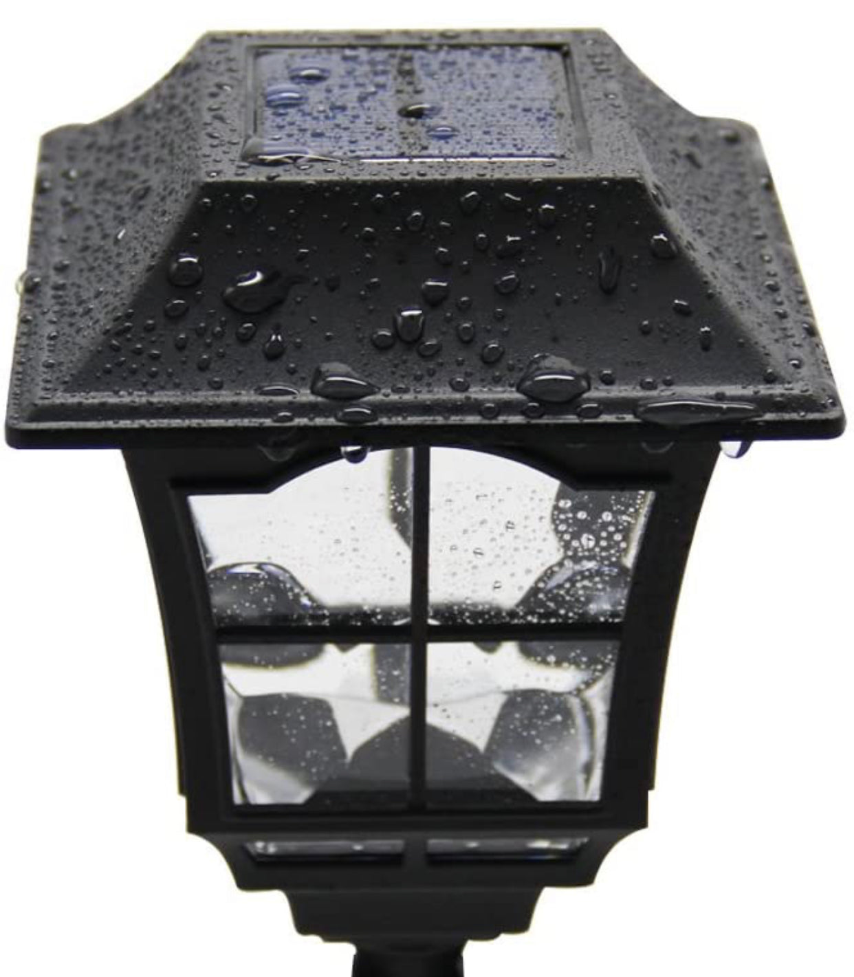 Lighteme 4 Pack Solar Wall Lantern Outdoor Wall Sconce 15 Lumens Solar Outdoor Christmas Led Light Fixture with Wall Mount Kit