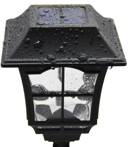 Lighteme 4 Pack Solar Wall Lantern Outdoor Wall Sconce 15 Lumens Solar Outdoor Christmas Led Light Fixture with Wall Mount Kit