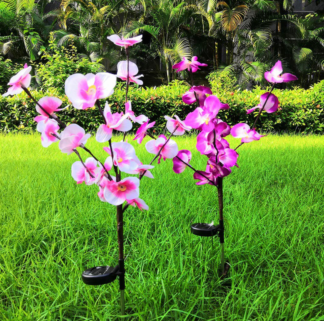 Lighteme 2 Pack Solar Orchid Flower Lights -40 Flowers