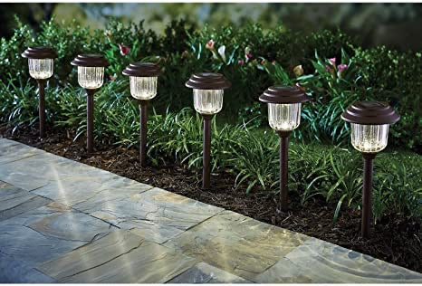 Lighteme Solar-LED-Wegeleuchten, ölgeriebene Bronze (6er-Pack)