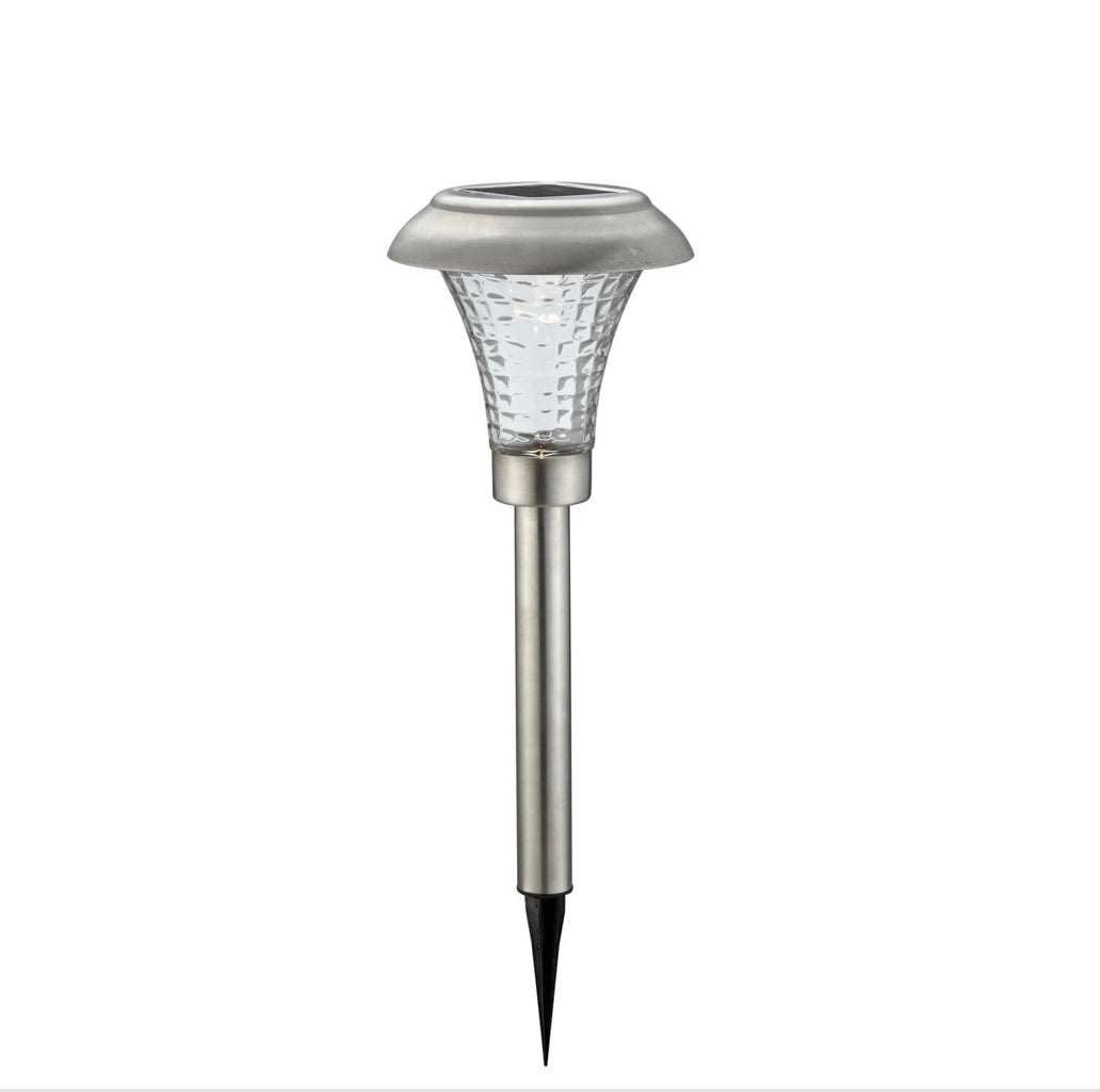 Lighteme Silver Solar Powered LED Pathway Light  (Pack of 16 )