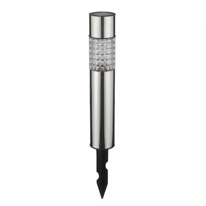 Lighteme Hampton Moderne solarbetriebene LED-Poller-Wegeleuchte aus Edelstahl, 15er-Pack