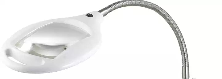 Lighteme 8X10 - Full Page Magnifying Floor Lamp - Hands Free Magnifier with Bright LED Light for Reading - Flexible Gooseneck Holds Position