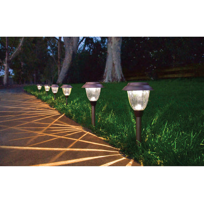Lighteme High-End Solar-LED-Wegeleuchten aus Glas und Edelstahl (10er-Pack)