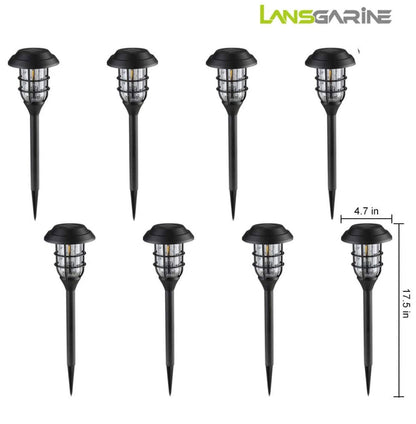 Lighteme Solar Pathway Lights Outdoor 8 Pack