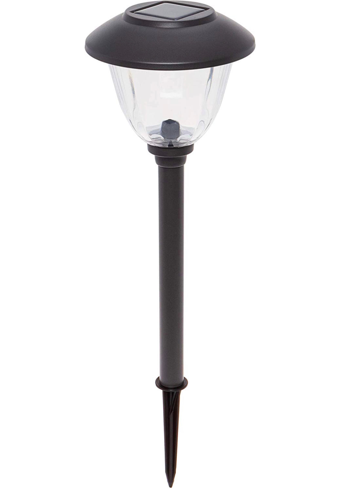 Lighteme Solar Outdoor Pathway Lights Stainless Steel And Glass LED Lights- 8 Pack