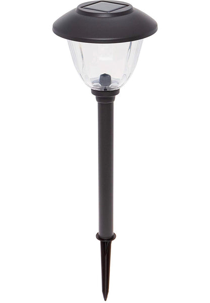 Lighteme Solar Outdoor Pathway Lights Stainless Steel And Glass LED Lights- 8 Pack