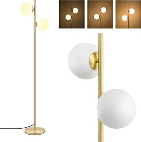 Lampadaire Globe moderne Lighteme, lampadaires à intensité variable du milieu du siècle