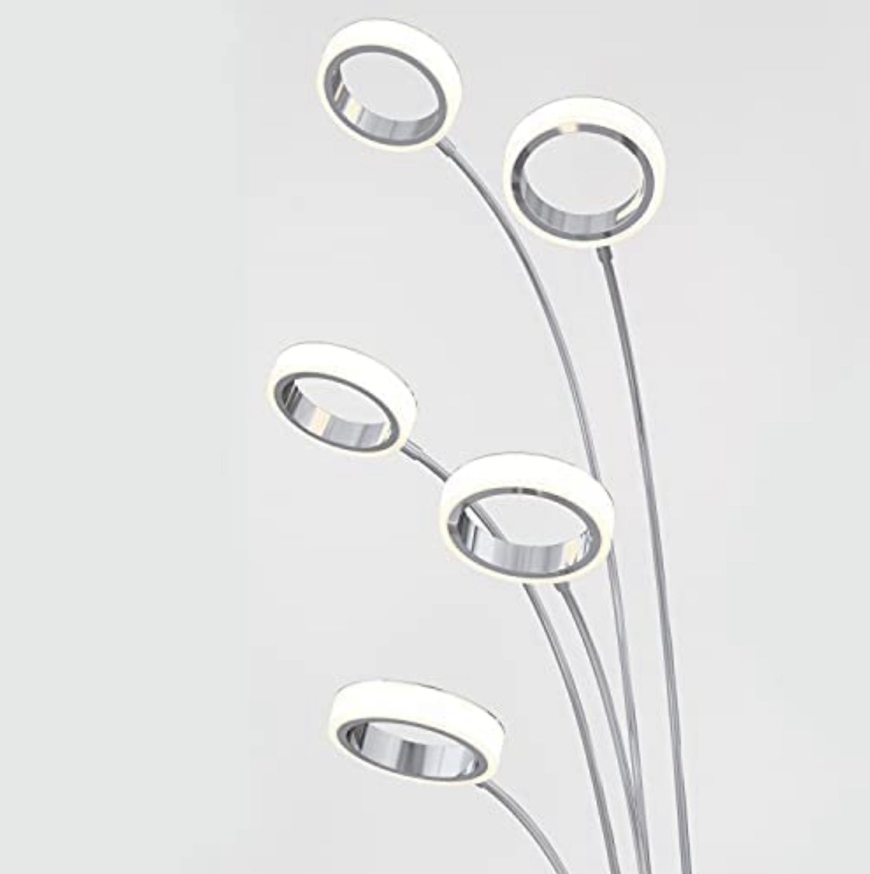 Lighteme Optical LED Integrated Floor Lamp Light Fixture, Chrome