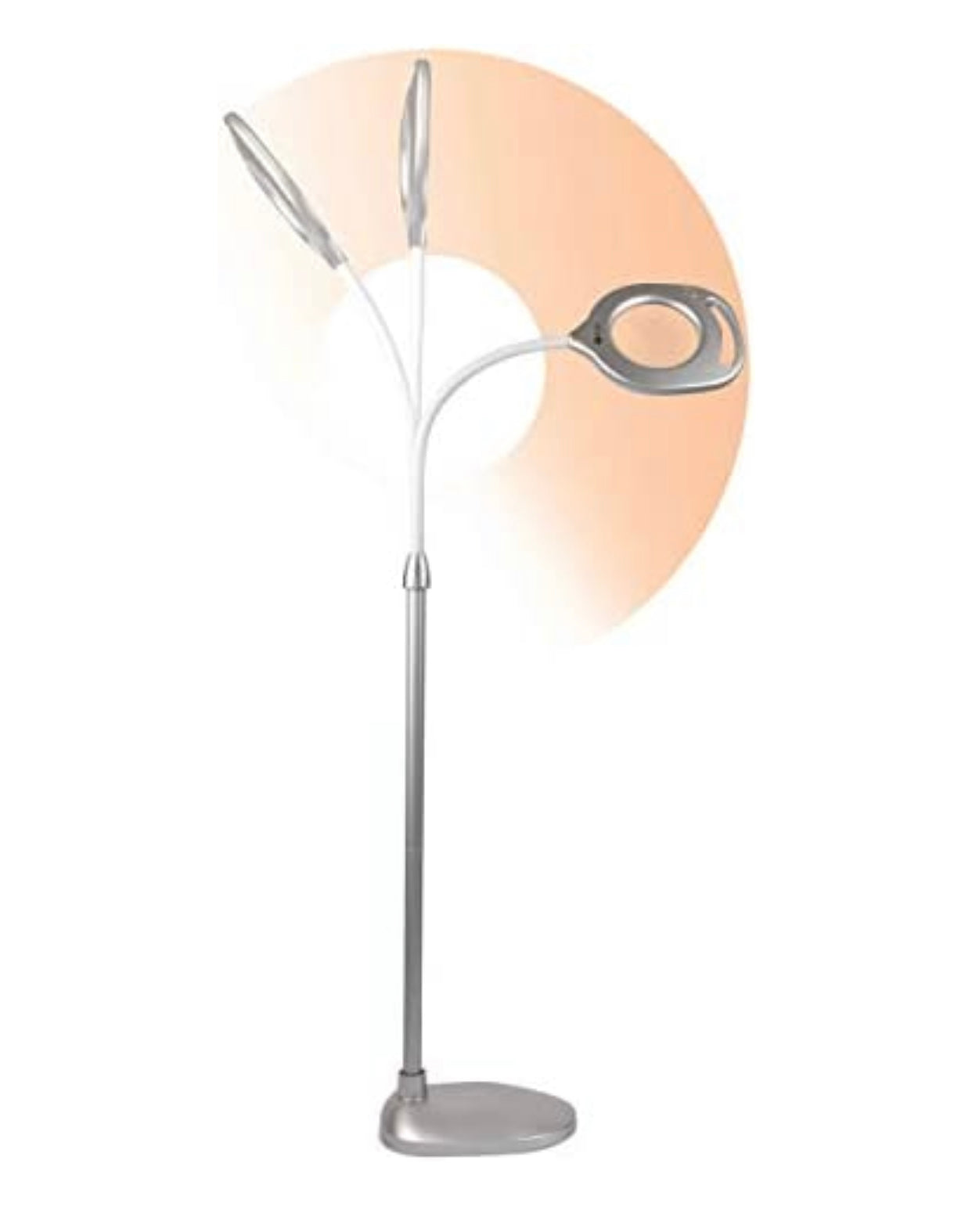 Lighteme 2-in-1 LED Magnifier Light Floor and Table Lamps – Optical Grade Hands-Free Magnifying LED Light, Modern Design for Crafting, Sewing, Reading, Needlework