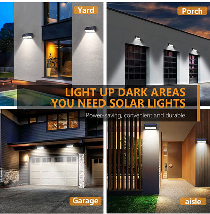 Lighteme Solar Outdoor Lights 100 LED Motion Sensor Solar Security Lights 4-Pack