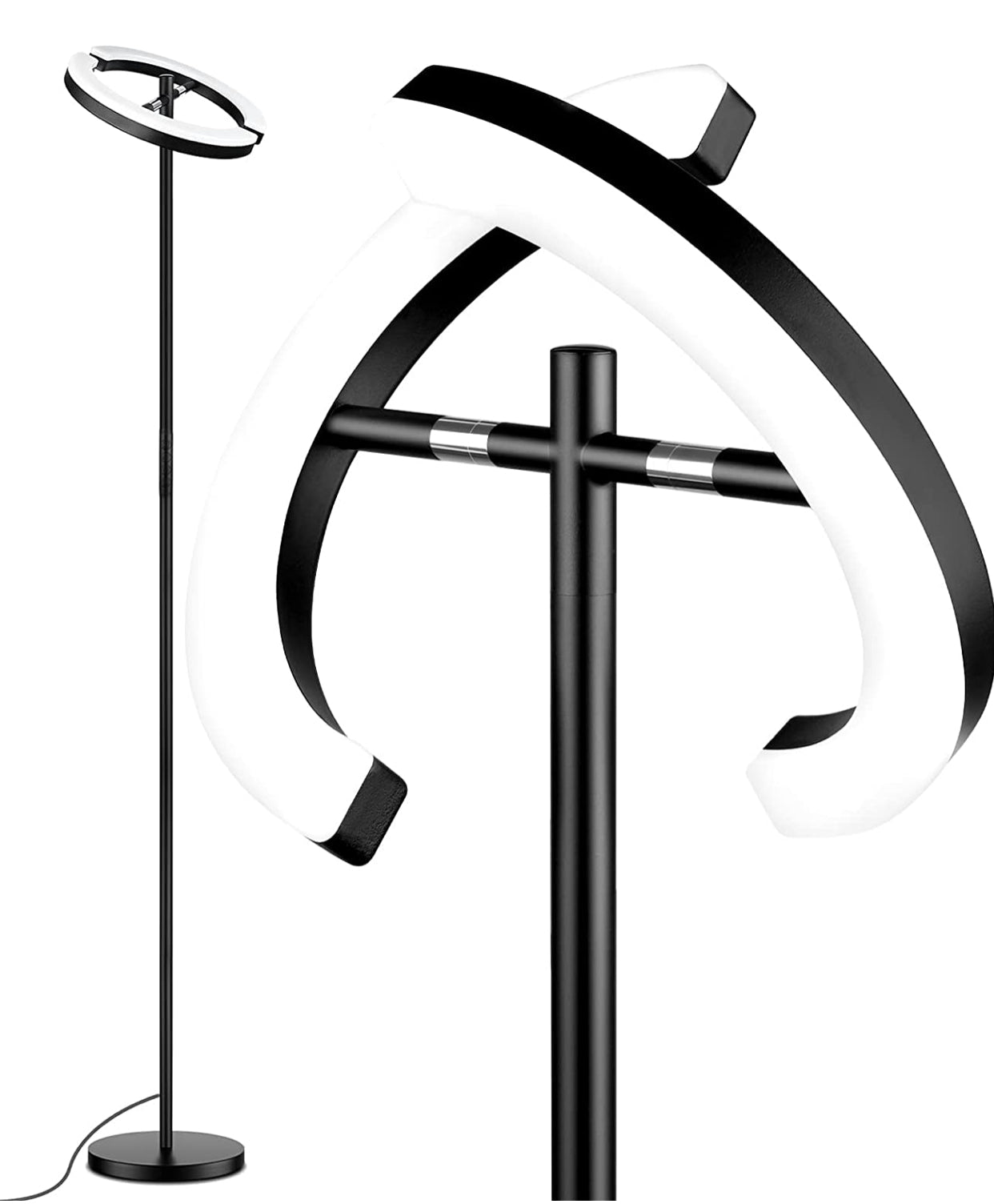 Lighteme Modern LED Torchiere Floor Lamp, Dimmable Uplight for Reading in Your Bedroom or Living Room