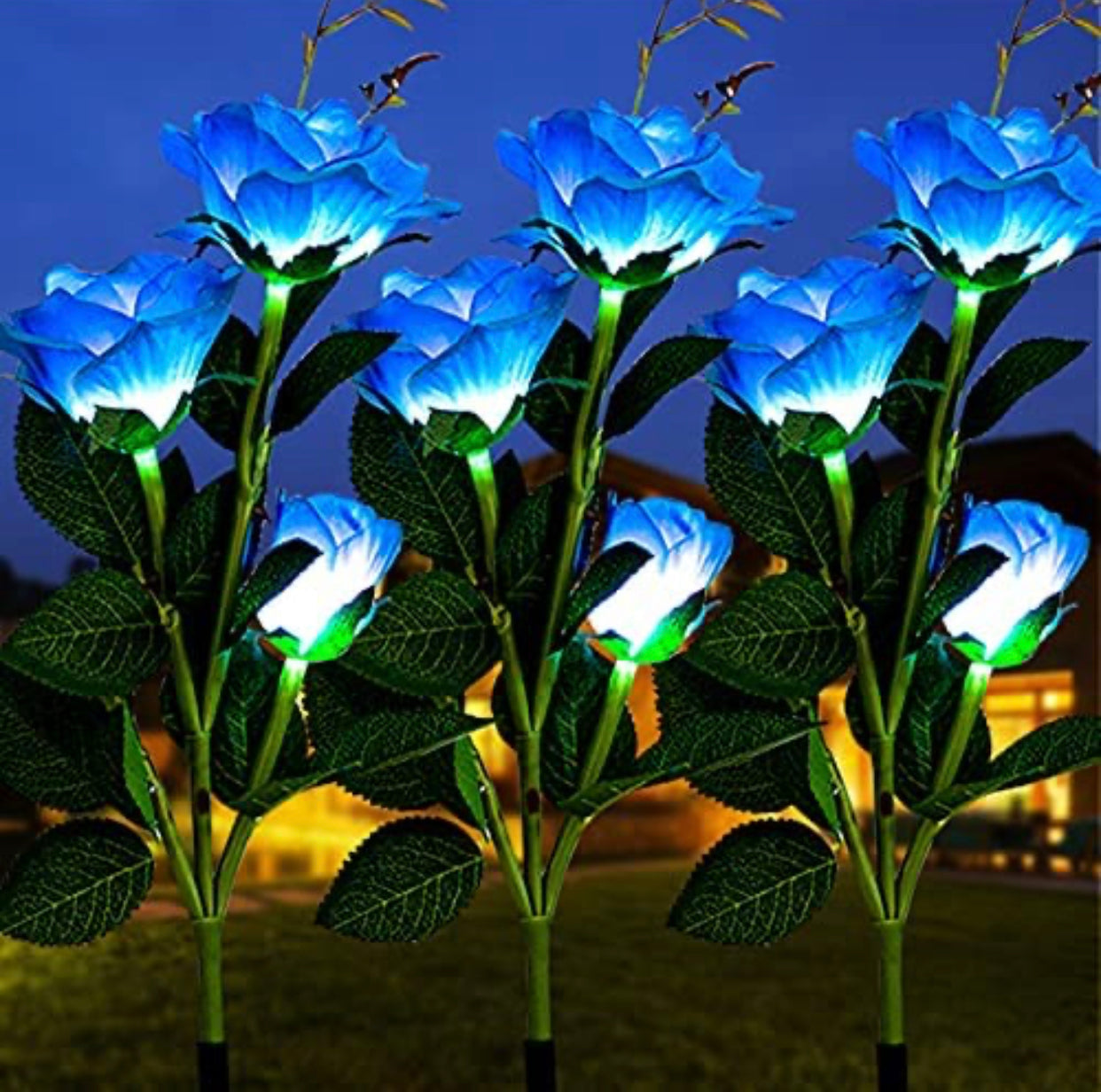 Lighteme Solar LED Rose Flower Light (2 Pack)