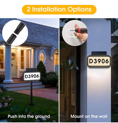Lighteme Solar Lighted House Address Numbers Sign,25 Lumen Five Digit