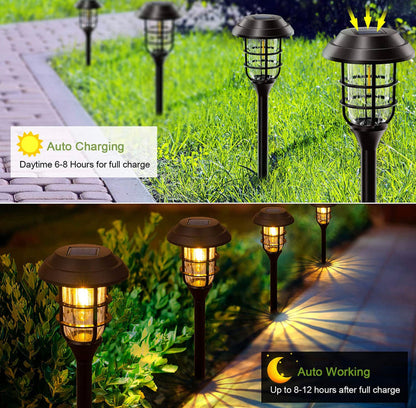 Lighteme Solar Pathway Lights Outdoor 8 Pack