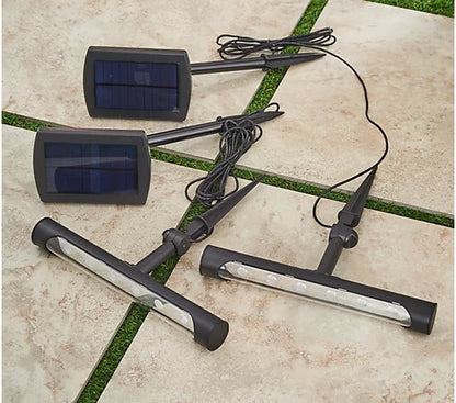 Lighteme Set of 2 65 Lumen Solar Light Bar w/ Remote Panel