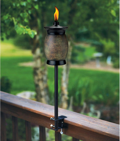 Lighteme Deck Torch Clamp,For Pathway Lights -2 Pack [Aluminum]