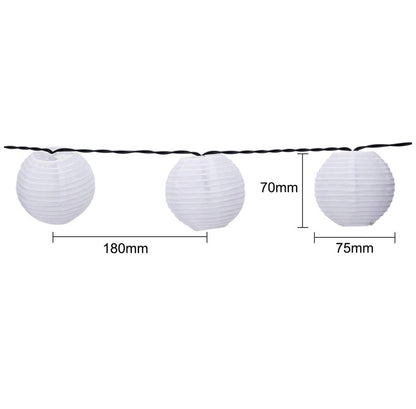 Lighteme 27Ft Solar Lamp Lantern Led Solar Garden Light Garland -10 Bulbs