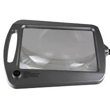 Lighteme 8X10 – Stehlampe mit ganzseitiger Vergrößerung – Freihändige Lupe mit hellem LED-Licht zum Lesen – Flexibler Schwanenhals hält die Position 