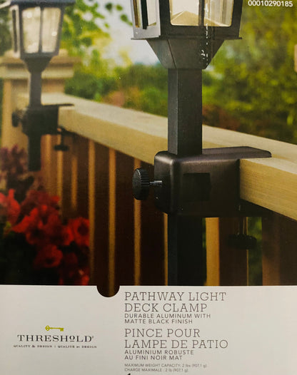 Lighteme Deck Torch Clamp,For Pathway Lights -2 Pack [Aluminum]