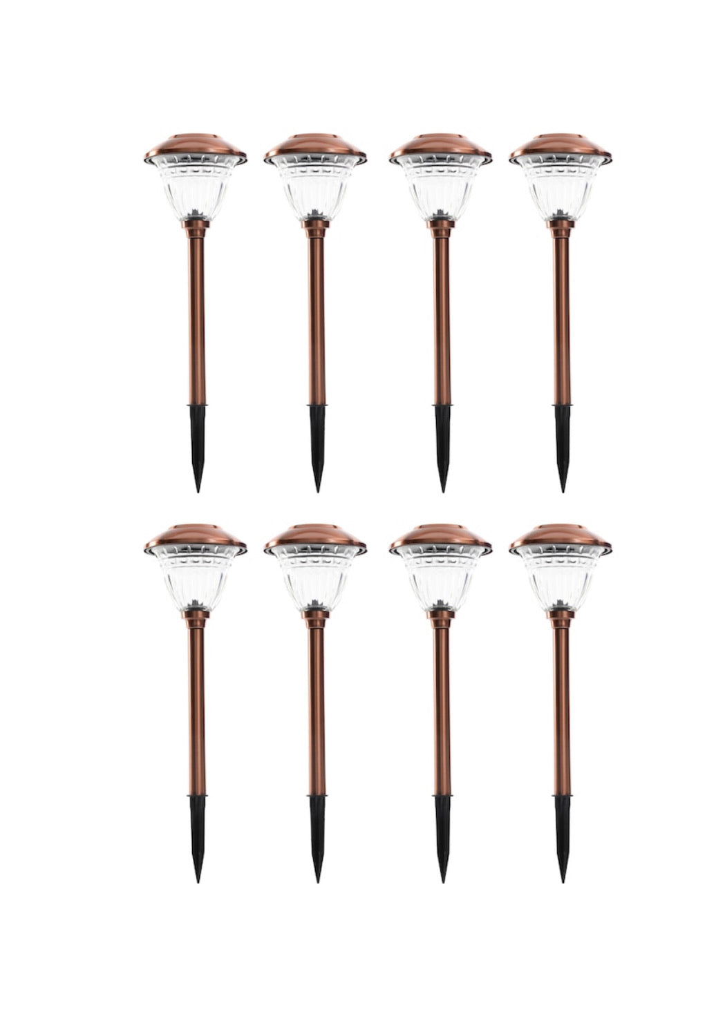 Lighteme 10 Pack Solar Pathway LED Lights Outdoor ( Copper )