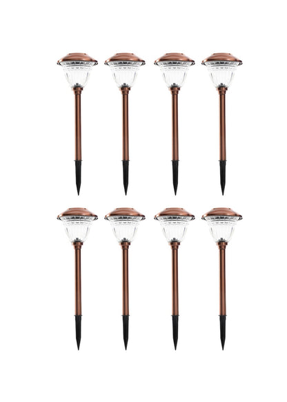 Lighteme 10 Pack Solar Pathway LED Lights Outdoor ( Copper )