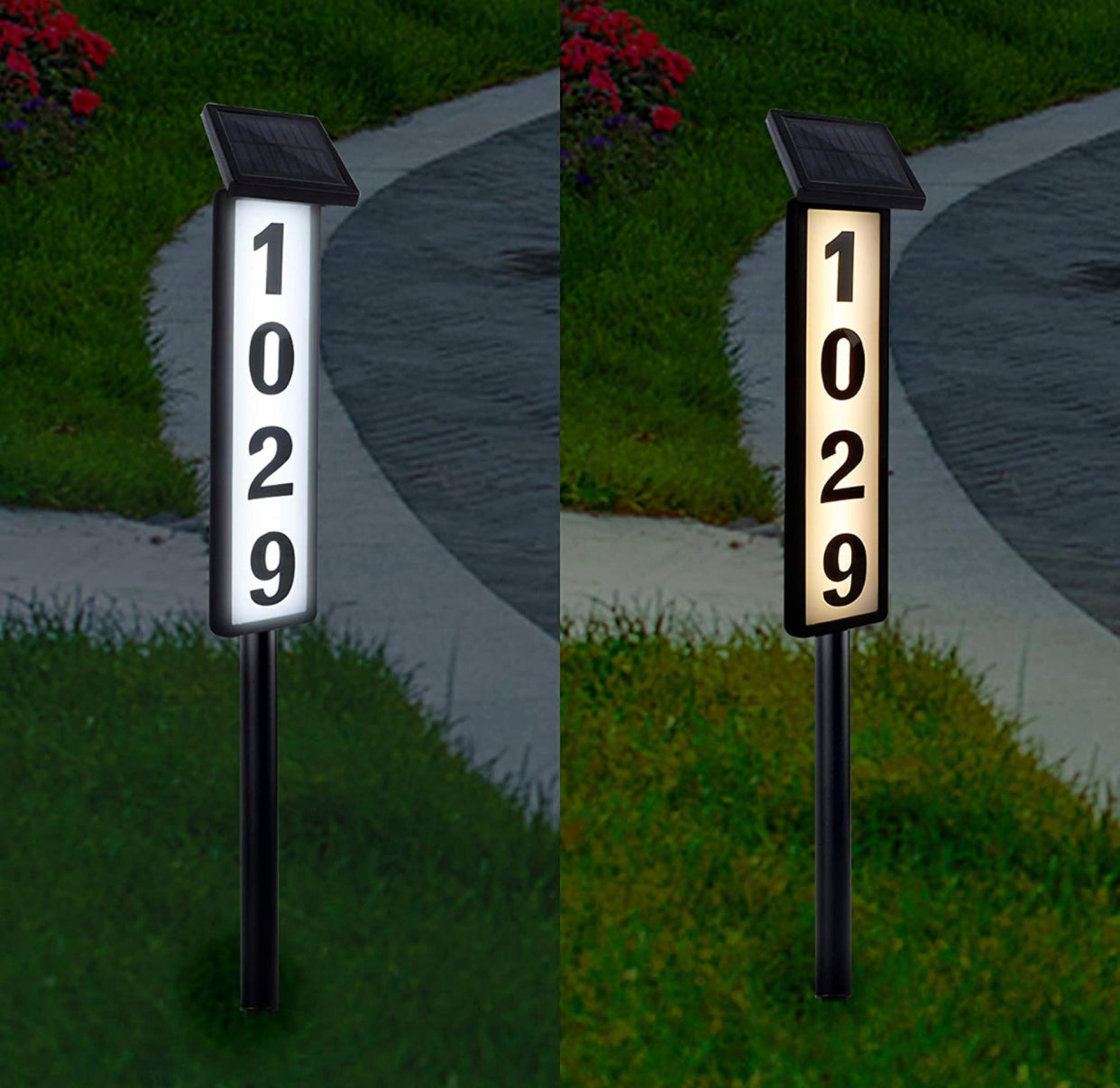 Lighteme Solar Lighted House Address Numbers Sign,25 Lumen Five Digit