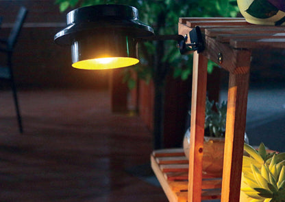 Lighteme Black Solar Powered LED Post Cap Fence Light 4 Pack