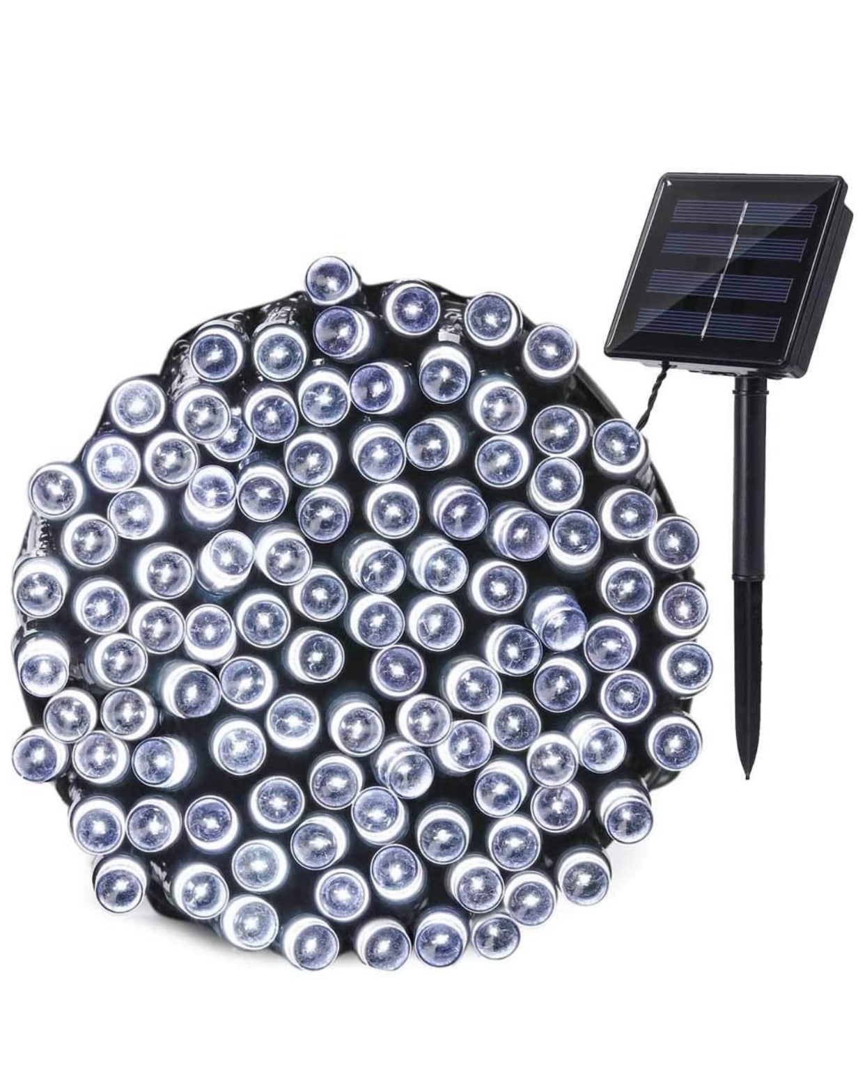 Lighteme 33Ft Solar Led string light 100LED Light-Green Wire
