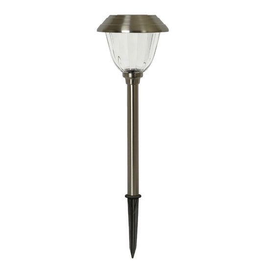 Lighteme 8 Piece LED Solar Path Lights 14 Lumen - Stainless Steel ( Silver )