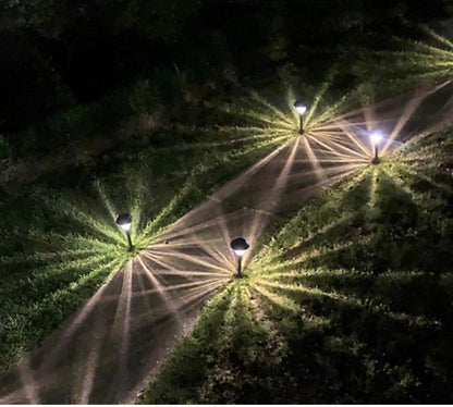 Lighteme 10 Pack Solar Pathway LED Lights Outdoor 15 Lumen-Stainless Steel