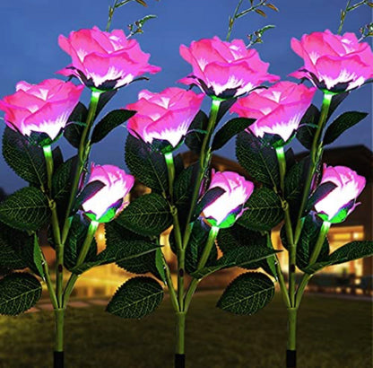 Lighteme Solar LED Rose Flower Light (2 Pack)