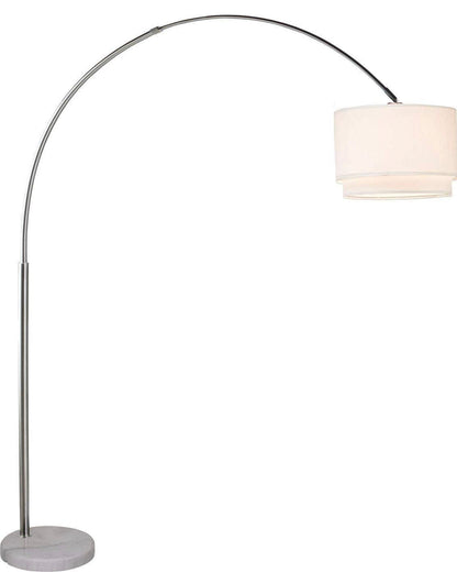 Lighteme Arc Floor Lamp with Unique Hanging Drum - Arching Over The Couch