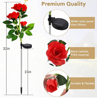 Lighteme Solar LED Rose Flower Light (2 Pack)