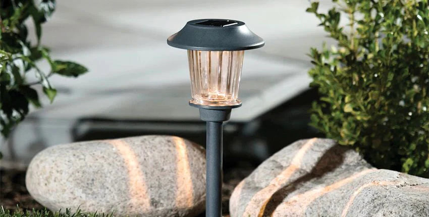 Lighteme 8 Pack Solar Pathway LED Lights Outdoor Color Changing -Stainless Steel