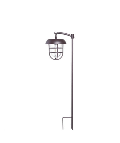 Lighteme LED Solar Hanging Lights on Shepherds Hook Metal Pole (Set of 4)
