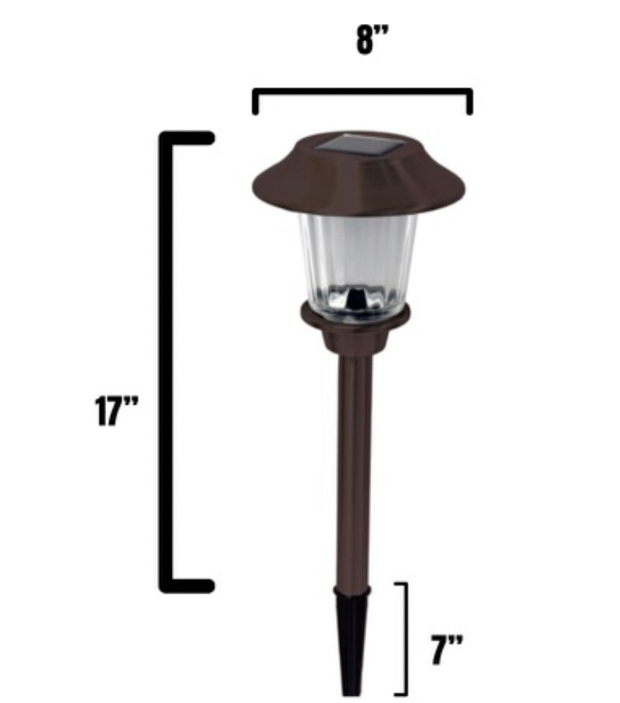 Lot de 8 grandes lampes solaires pour allées Lighteme Bronze - Couleurs changeantes - Modèle SGL-13119