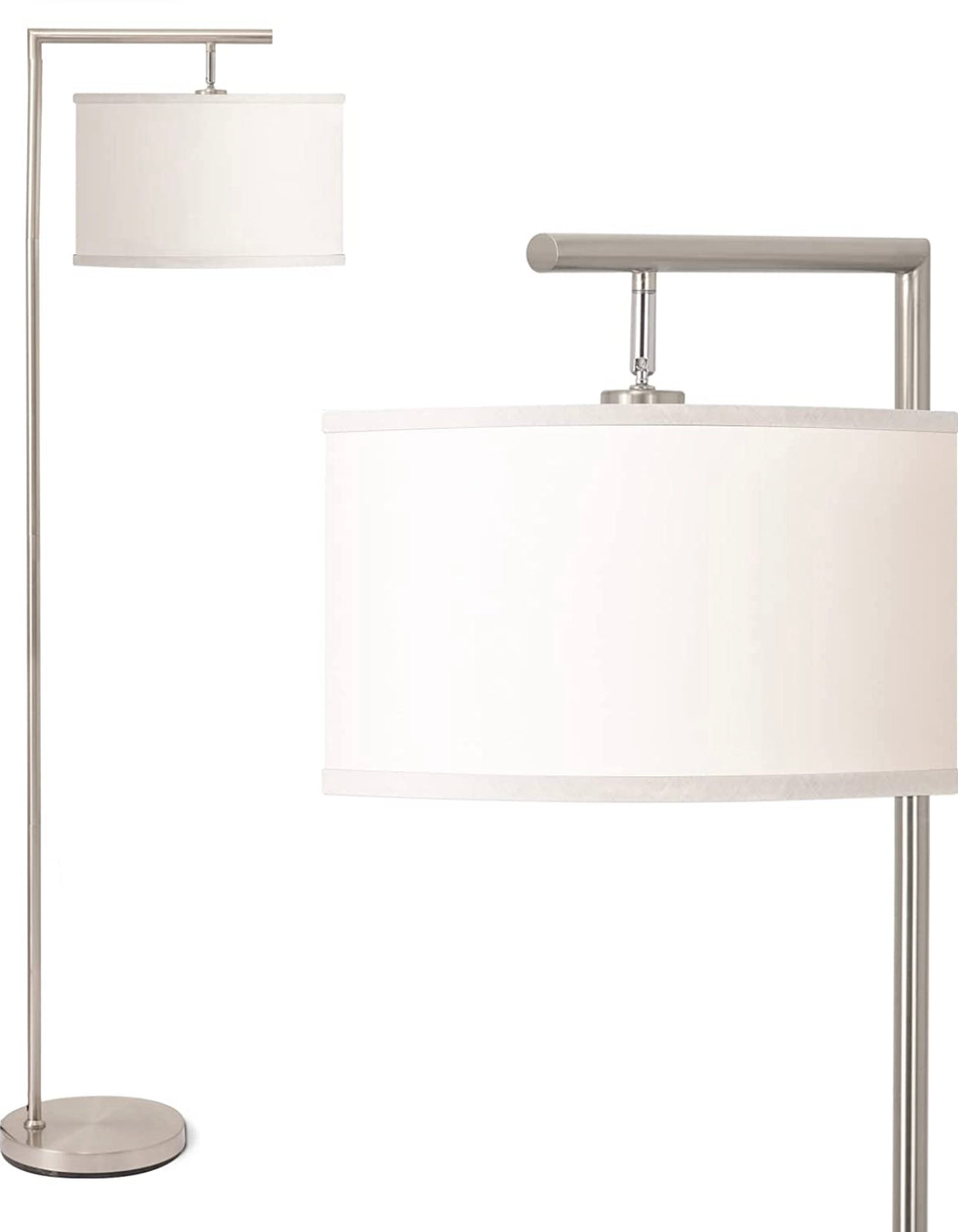 Lighteme Modern Floor Lamp, Classic Standing Lamp Reading Standing Light for Bedroom Living Room with LED Bulb